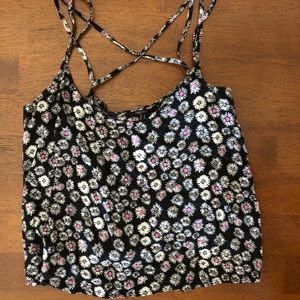 Criss cross crop top